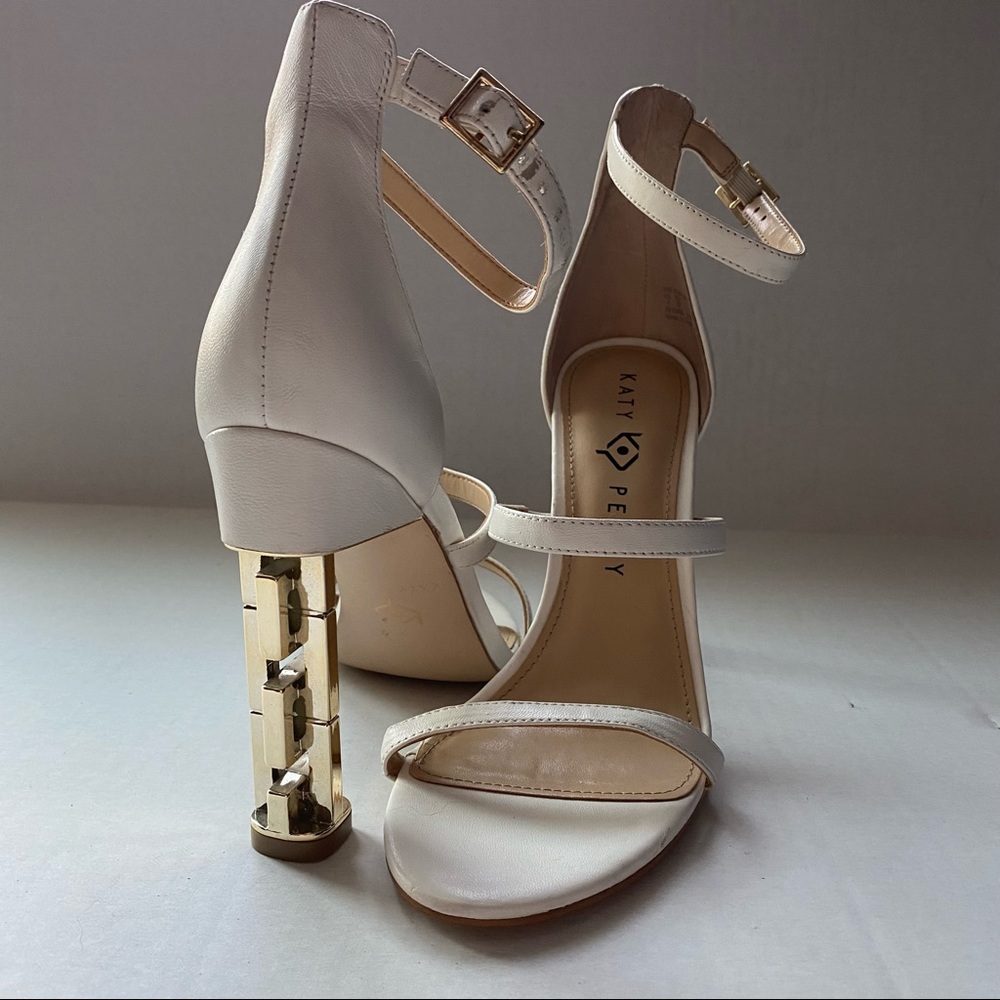 Katy Perry White Gold Chain Heels